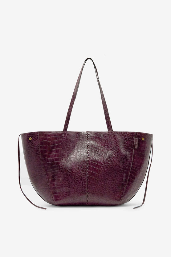 Brie Leon Reese Market Tote - Bordeaux Choc