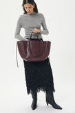 Brie Leon Reese Market Tote - Bordeaux Choc