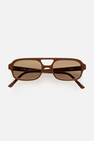 Lu Goldie Sofia Sunglasses - Cinnamon