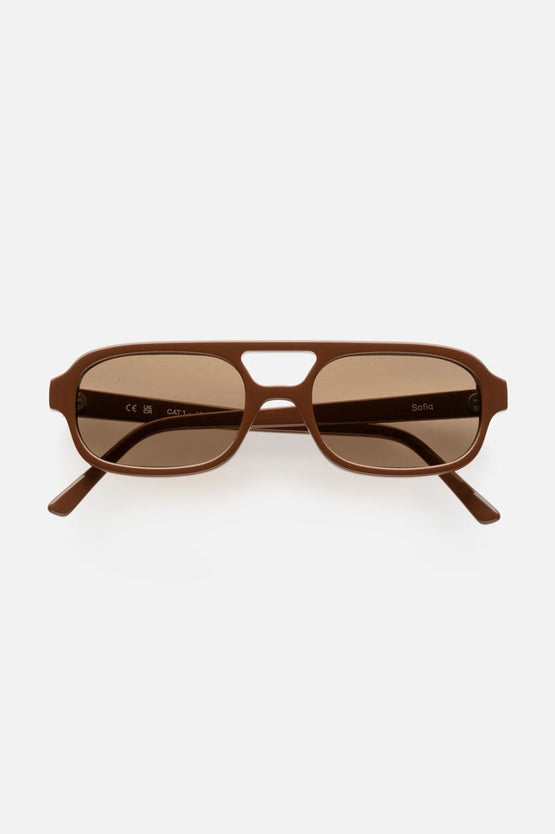 Lu Goldie Sofia Sunglasses - Cinnamon