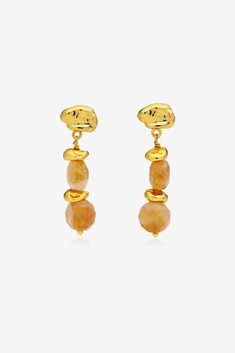 Amber Sceats Claret Earrings - Gold