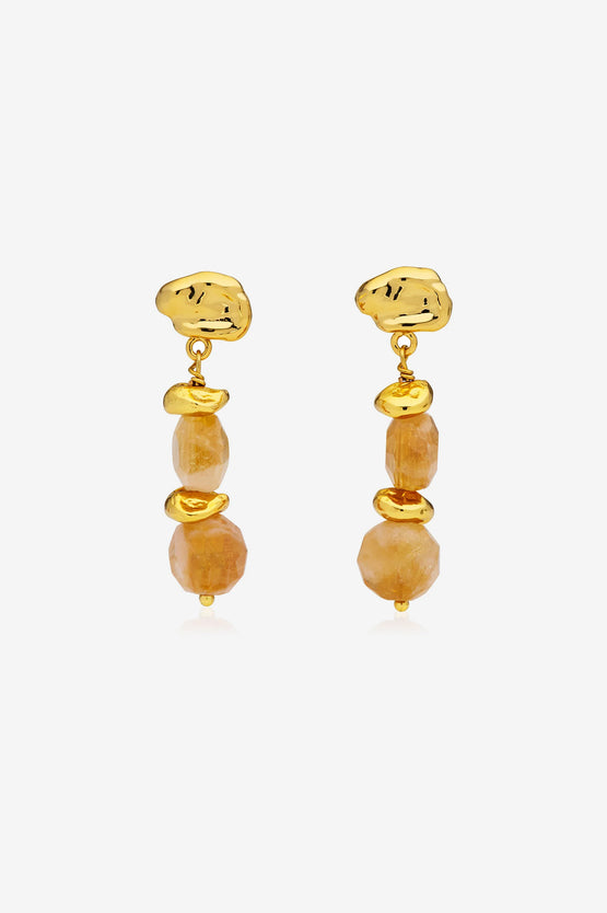 Amber Sceats Claret Earrings - Gold