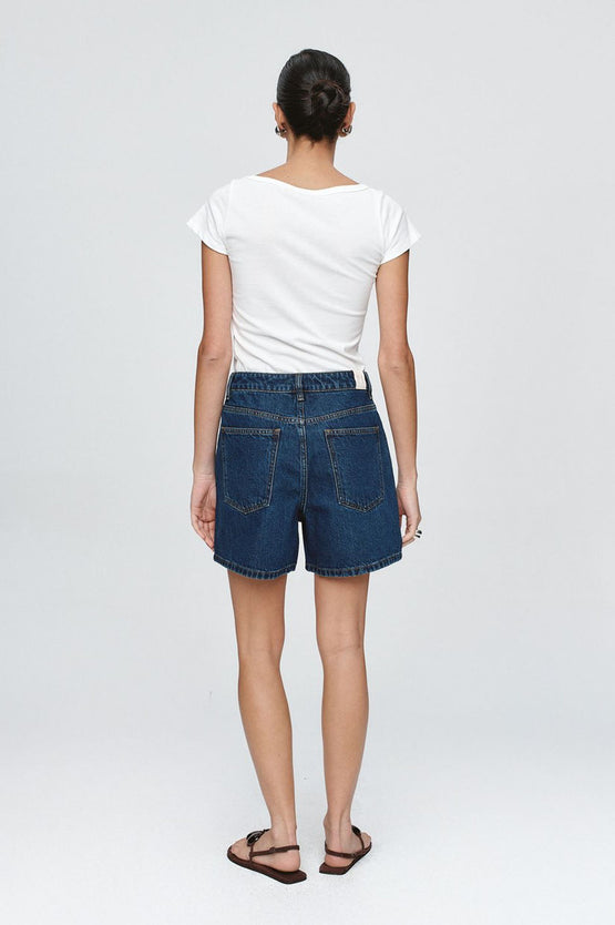 Marle Classic Jean Short - Classic Blue