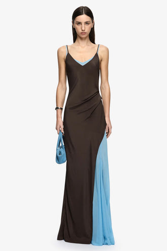 Bec & Bridge Clio Layered Maxi - Choc/Blue