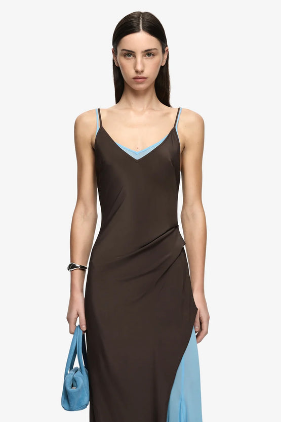 Bec & Bridge Clio Layered Maxi - Choc/Blue