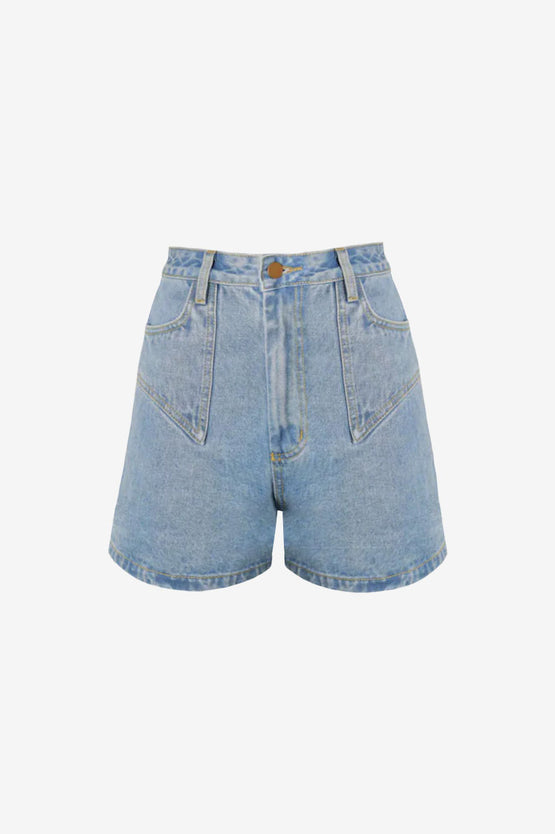 Ruby Clover Denim Short - Blue