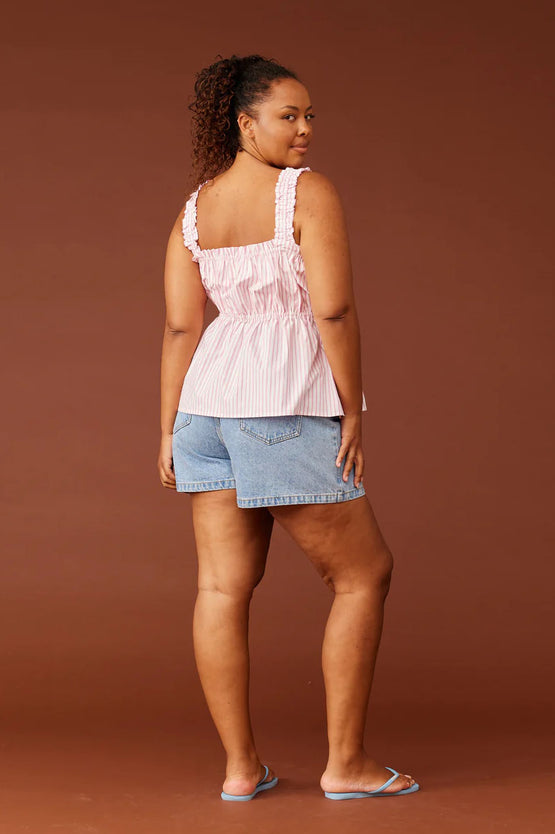 Ruby Clover Denim Short - Blue