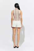 Ruby Clover Denim Short - White
