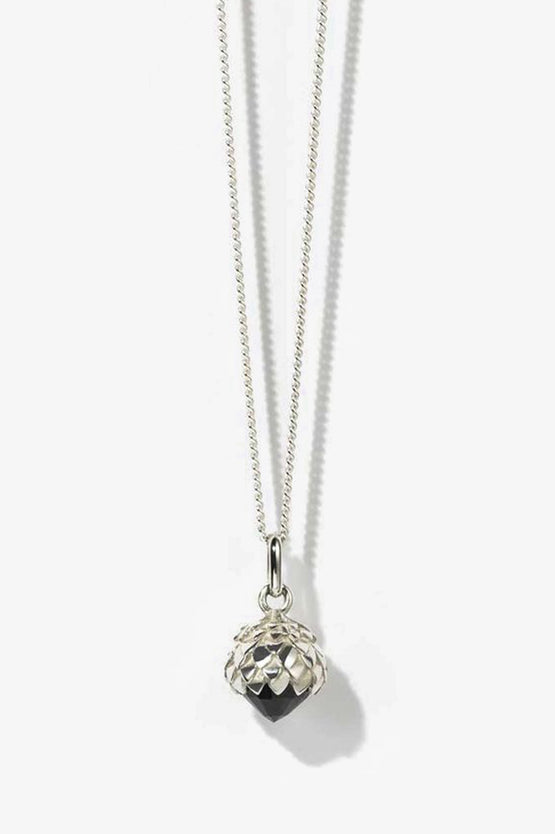 Meadowlark Protea Charm Necklace - Silver