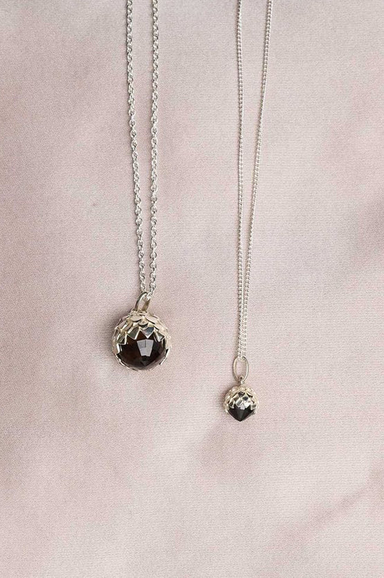 Meadowlark Protea Charm Necklace - Silver