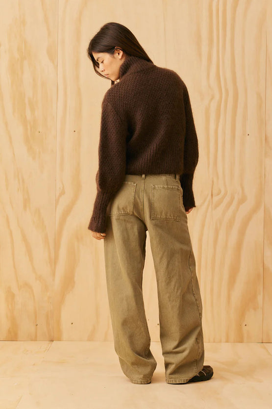 Ruby Matilda Zip Cardi - Cocoa