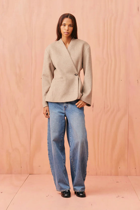Ruby Coco Wool Blazer - Oat