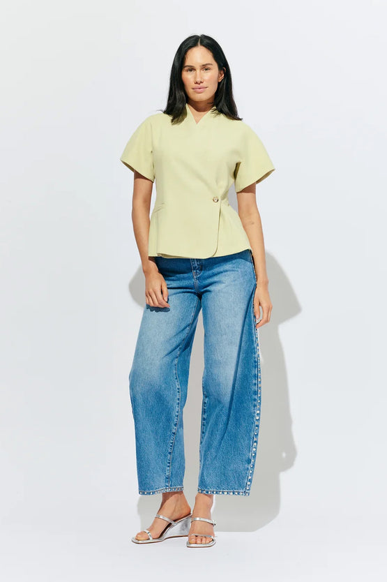 Ruby Coco Short Sleeve Blazer - Pistachio