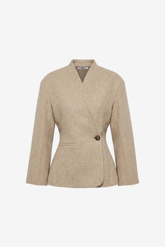 Ruby Coco Wool Blazer - Oat