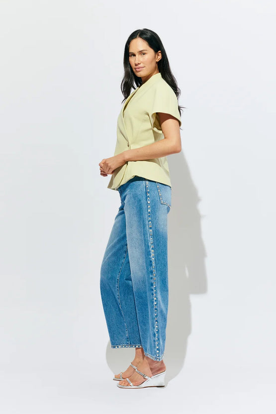 Ruby Coco Short Sleeve Blazer - Pistachio