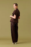 Ruby Coco Short Sleeve Blazer - Espresso