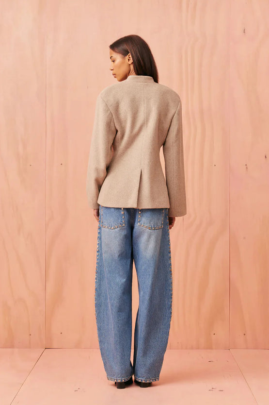 Ruby Coco Wool Blazer - Oat