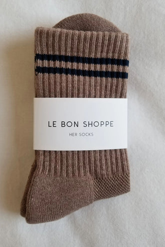 Le Bon Shoppe Boyfriend Socks - Cocoa