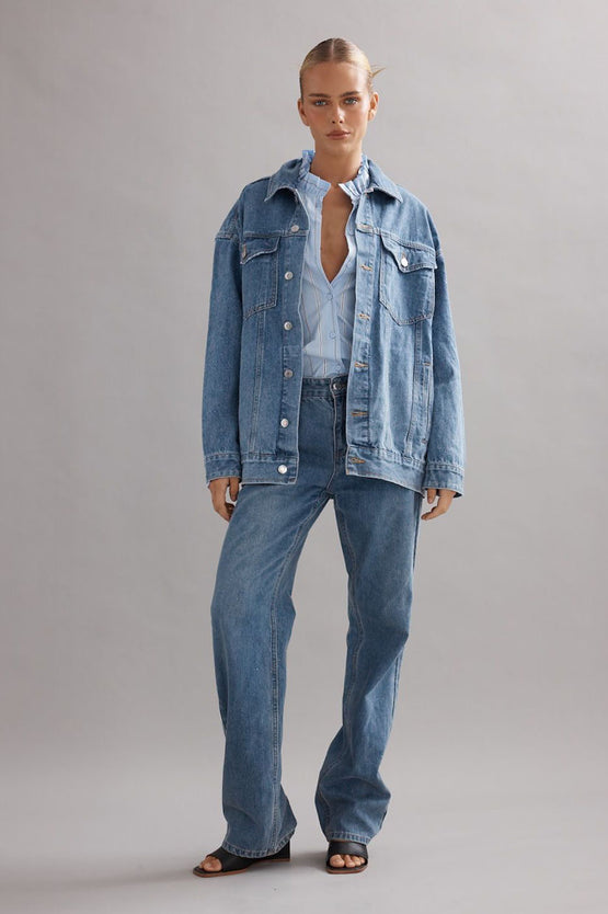 Caitlin Crisp Cody Jacket - Denim Glitter