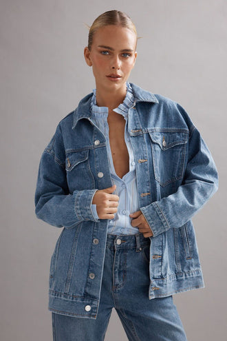 Caitlin Crisp Cody Jacket - Denim Glitter