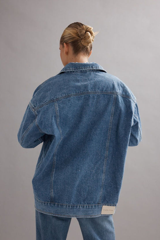 Caitlin Crisp Cody Jacket - Denim Glitter
