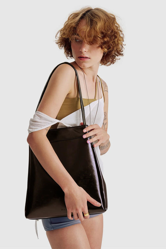 Brie Leon Harper Tote - Burnt Coffee