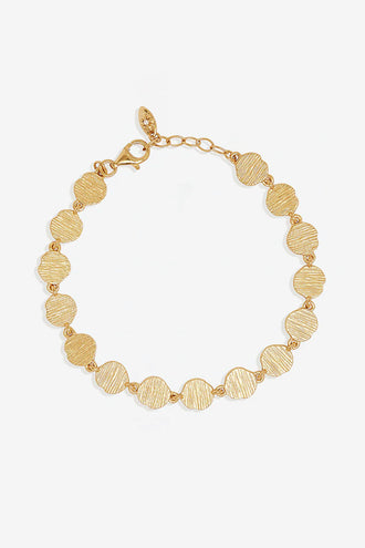 By Charlotte Woven Light Coin Bracelet - Gold