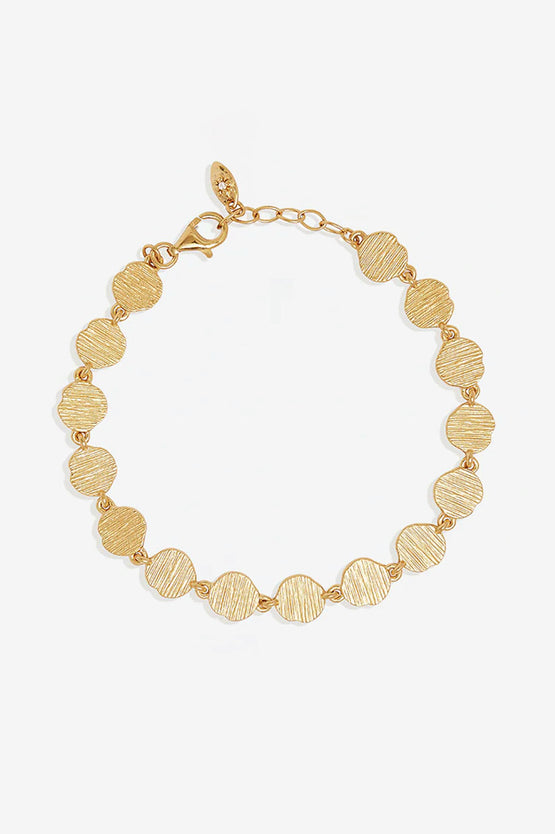 By Charlotte Woven Light Coin Bracelet - Gold