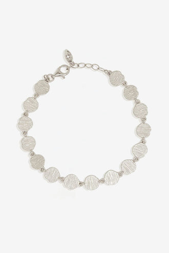 By Charlotte Woven Light Coin Bracelet - Silver