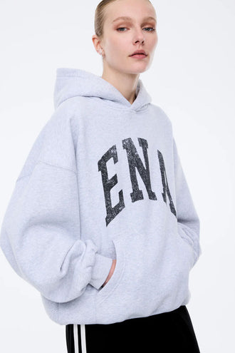 Ena Pelly Collegiate Oversized Hood - Grey