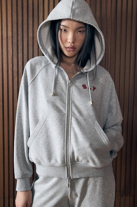 Sylvester Collegiate Hoodie - Grey Marle