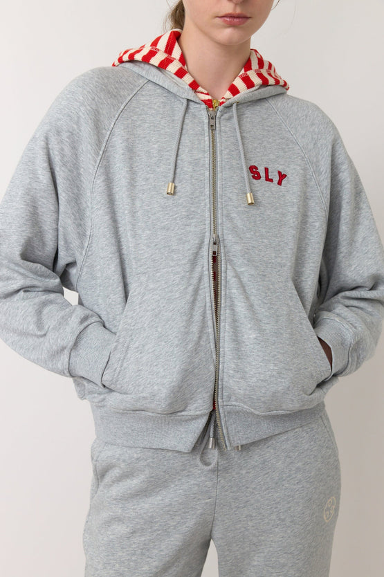 Sylvester Collegiate Hoodie - Grey Marle