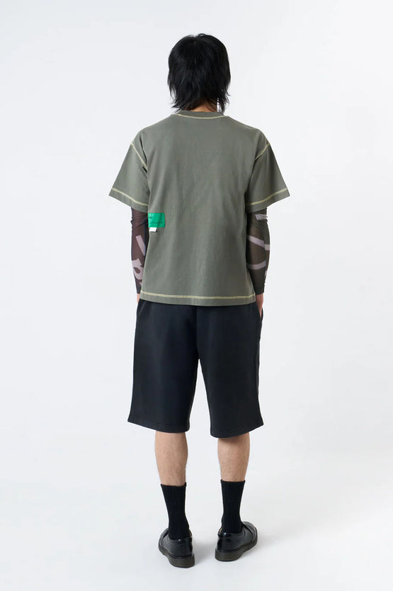 Candice Constrast Tee - Sage