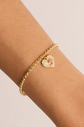 By Charlotte Connect With Your Heart Bracelet - Gold