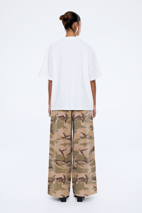 Ena Pelly Coral Floral Tee - White