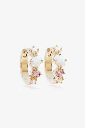 By Charlotte Cosmic Bloom Hoops - Gold