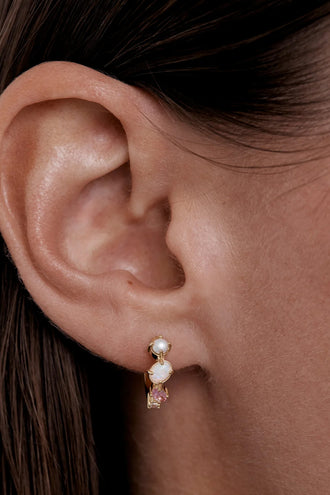 By Charlotte Cosmic Bloom Hoops - Gold