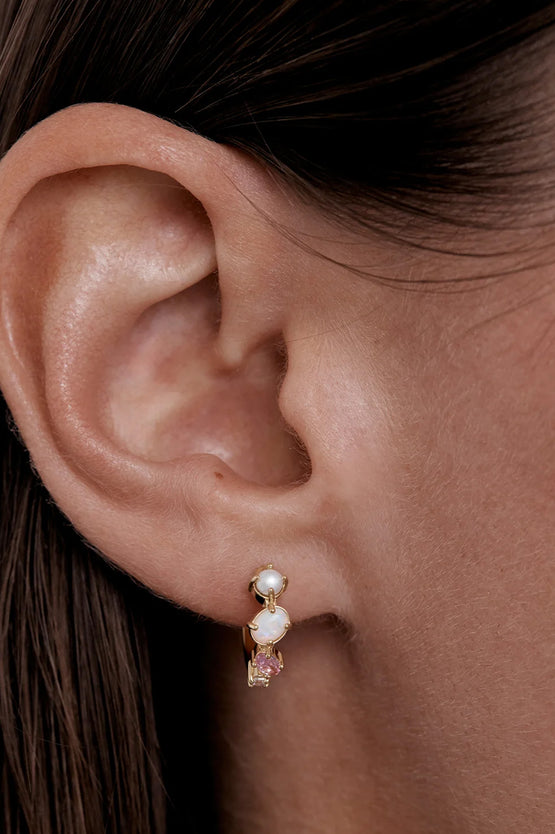 By Charlotte Cosmic Bloom Hoops - Gold