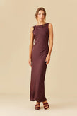 Ruby Firebird Cowl Gown - Wine