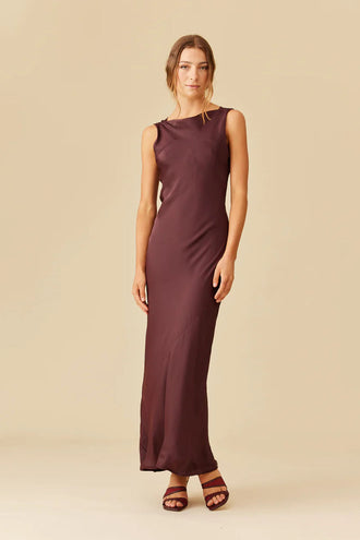 Ruby Firebird Cowl Gown - Wine