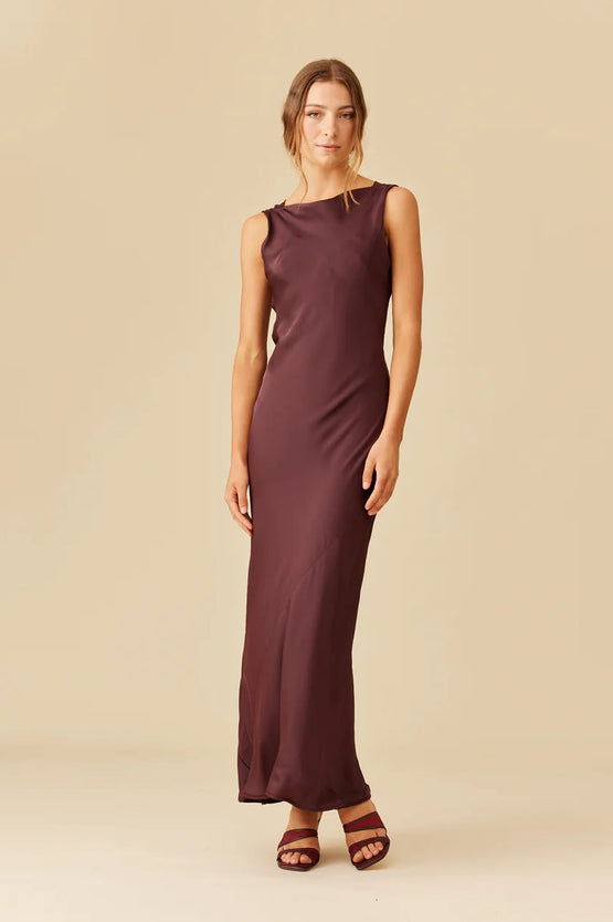 Ruby Firebird Cowl Gown - Wine