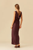 Ruby Firebird Cowl Gown - Wine