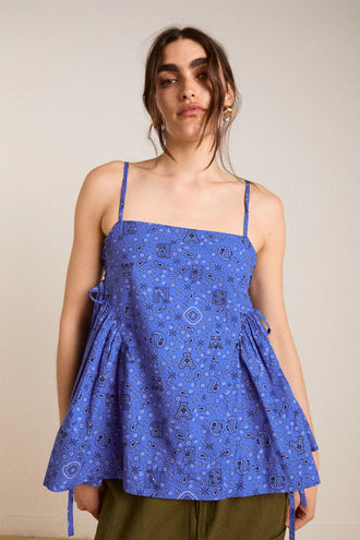 Damson Madder Cressida Cami - Blue Paisley