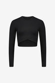 Caitlin Crisp Core Crop - Black Ponte