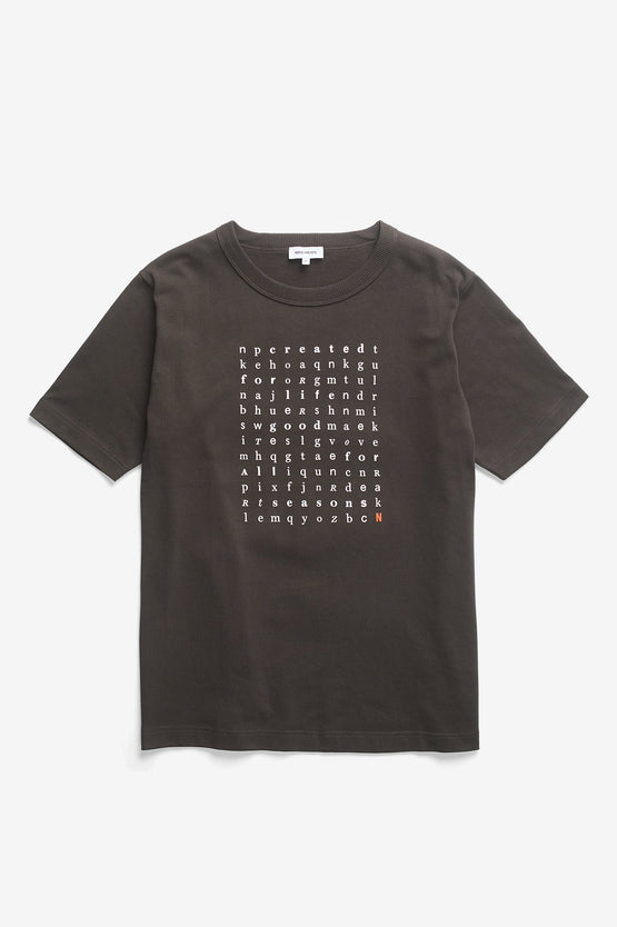 Norse Projects Elmelunde Crossword Tee – Black