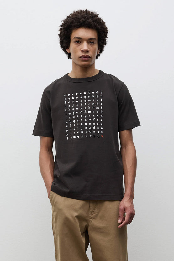 Norse Projects Elmelunde Crossword Tee – Black
