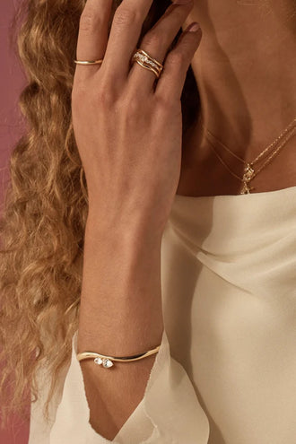 By Charlotte Celestial Path Cuff 55CM - Gold