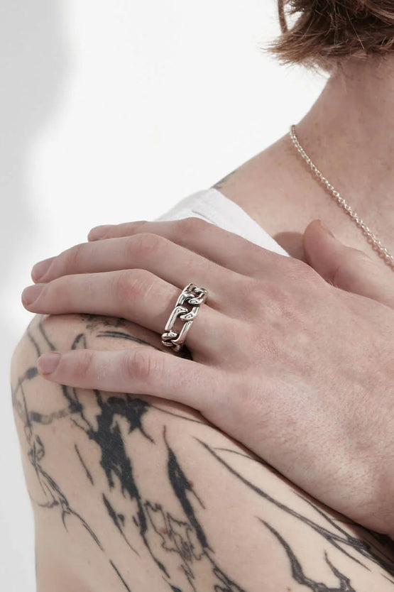 Stolen Girlfriends Club Curbed Spacer Ring - Silver