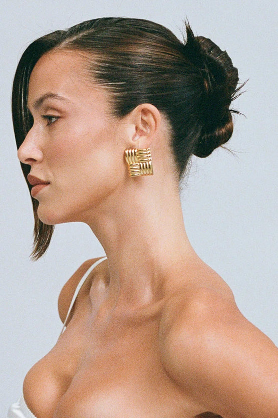 Porter Jewellery Cushion Earrings - Gold