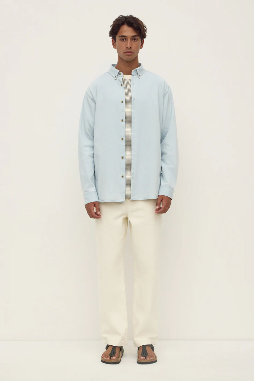 Assembly Denim LS Shirt - Pale Blue